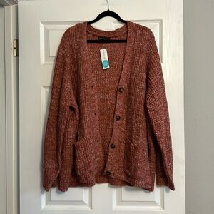 Women's Rust Cardigan Sweater
